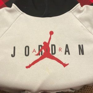 White black red Jordan hoodie